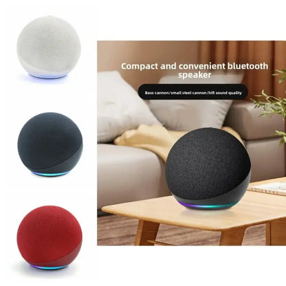 Mini RGB Multifunctional Portable Wireless Speaker with Button, Built-In Li-Ion Cell, Compact Stereo Audio, USB Charging, Waterproof Subwoofer, RGB Lights for Outdoor/Home Use, Compatible with Smartphones & Memory Cards