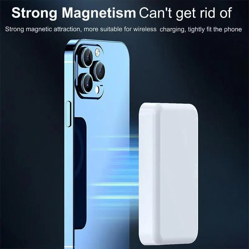 XMWUS 5000Mah Magnetic Power Bank for Iphone 12–18 Series, Works Best with Magsafe Case or No Case, Portable Wireless Charger